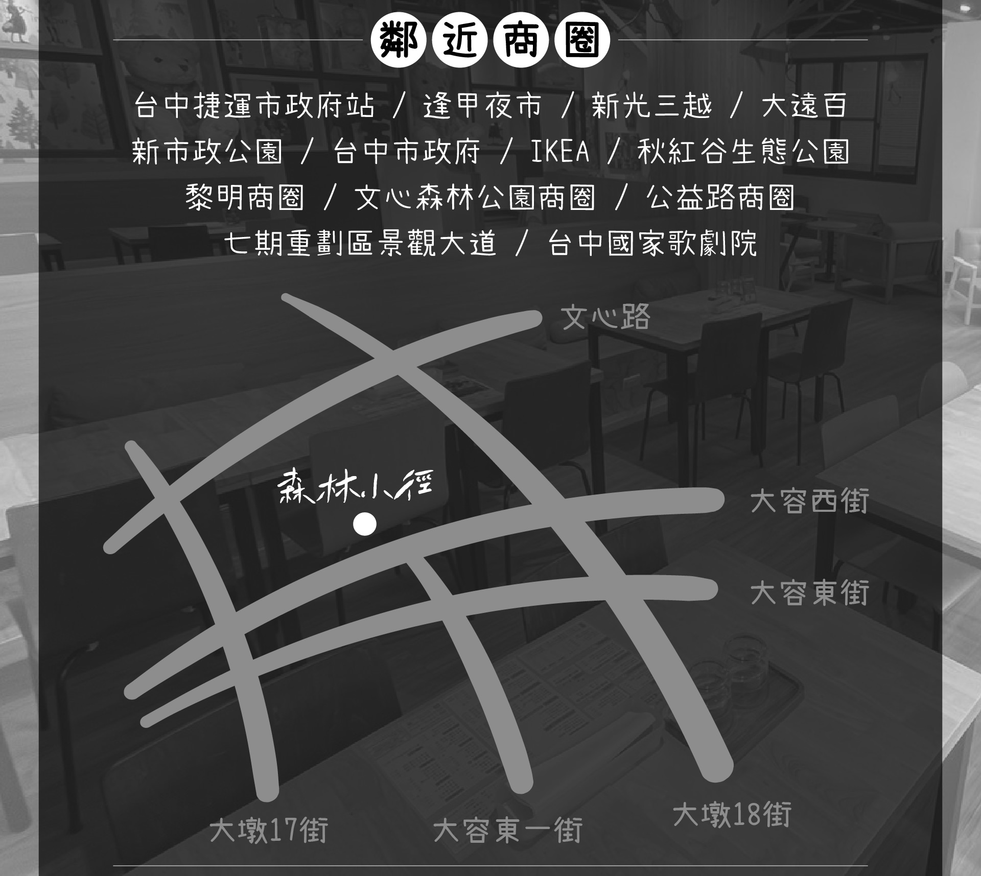 森林小徑餐廳大墩店的地址